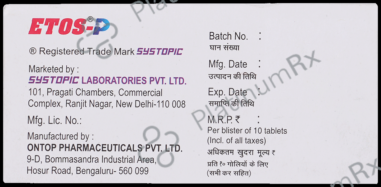 Etos P 60/325mg Tablet 10s