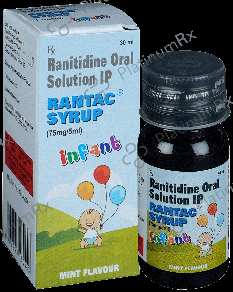 Rantac Infant 75mg Syrup Mint 30ml