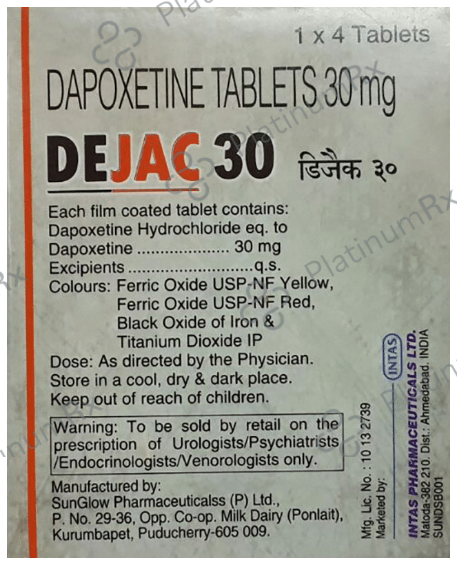 Dejac 30mg Tablet 4s