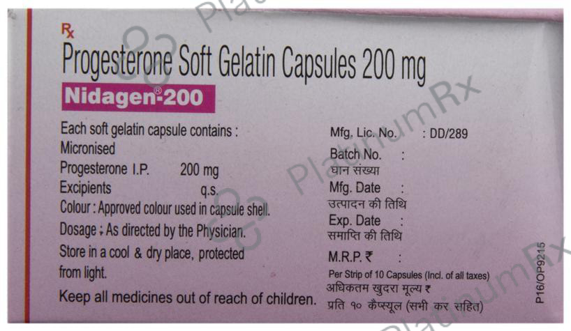 Nidagen 200mg Soft Gelatin Capsule 10s