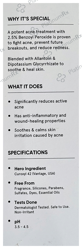 Minimalist Rx Benzoyl Peroxide 2.5% Spot Treatment Gel