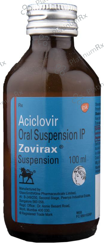 Zovirax 400mg Oral Suspension 100ml