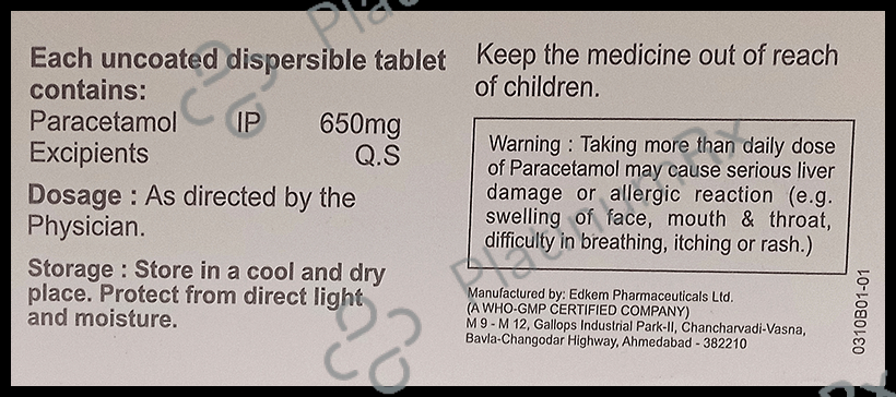 Admol 650 Tablet DT