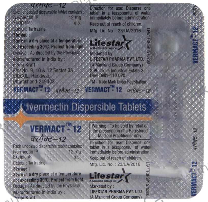 Vermact 12 Tablet DT 1 Tablet DT