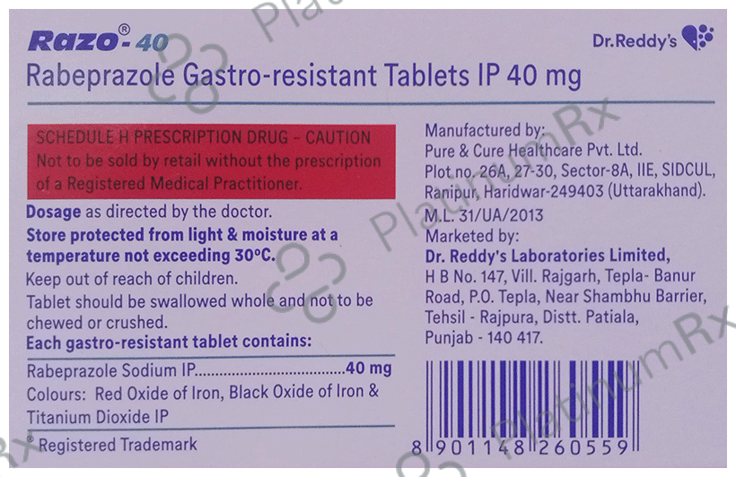 Razo 40mg Tablet 15s