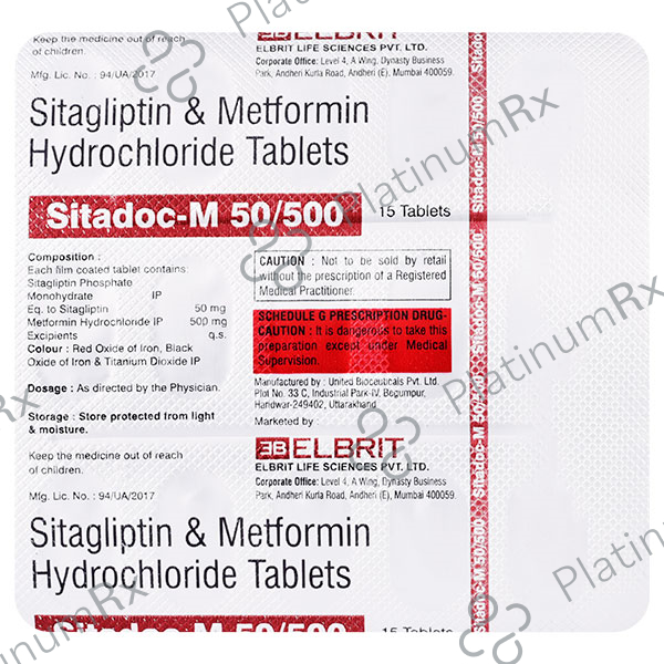 Sitadoc M 50/500mg Tablet 15s