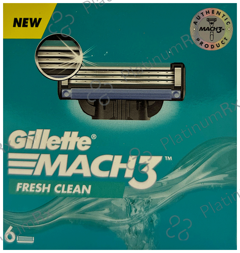 Gillette Mach 3 Shaving Razor Blades 6 units