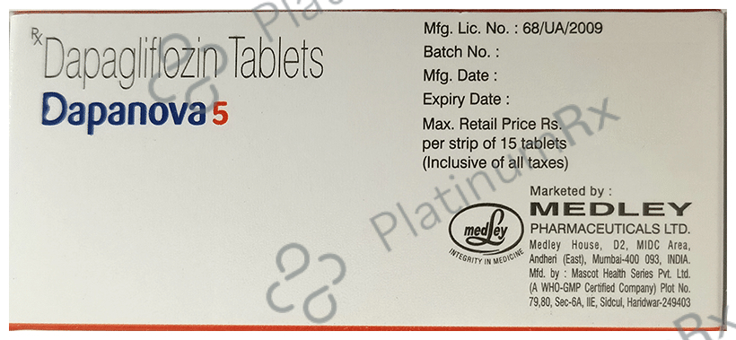 Dapanova 5mg Tablet 15s