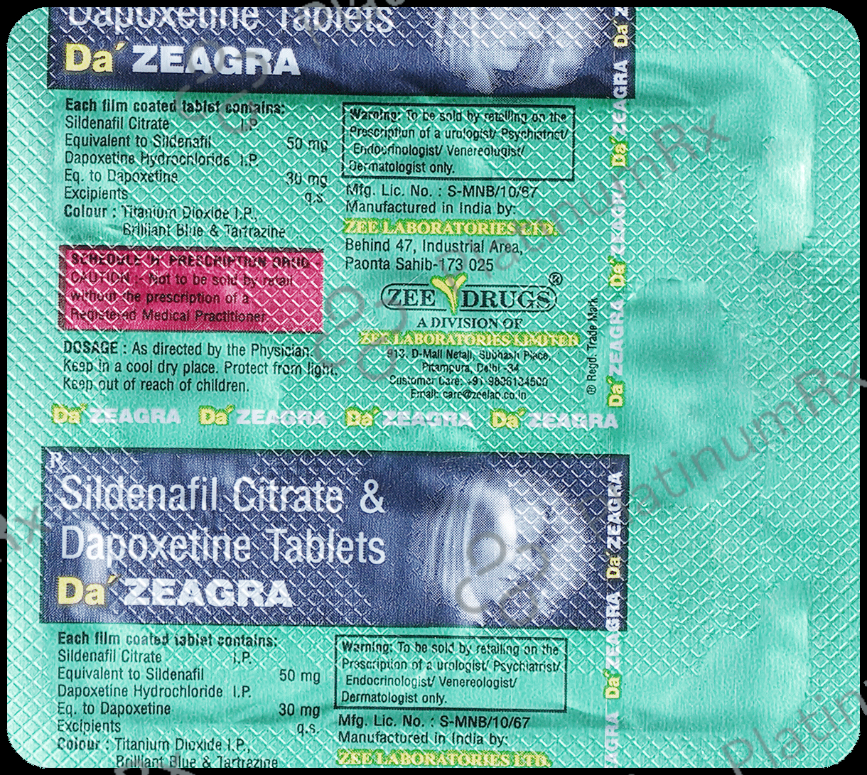 DA Zeagra 30/50mg Tablet 4s