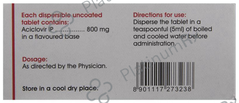 Acivir 800 DT Tablet