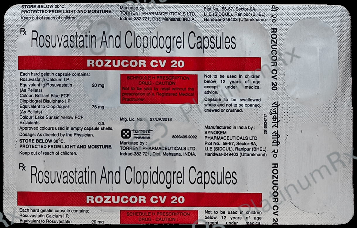 Rozucor CV 20/75mg Capsule 10s