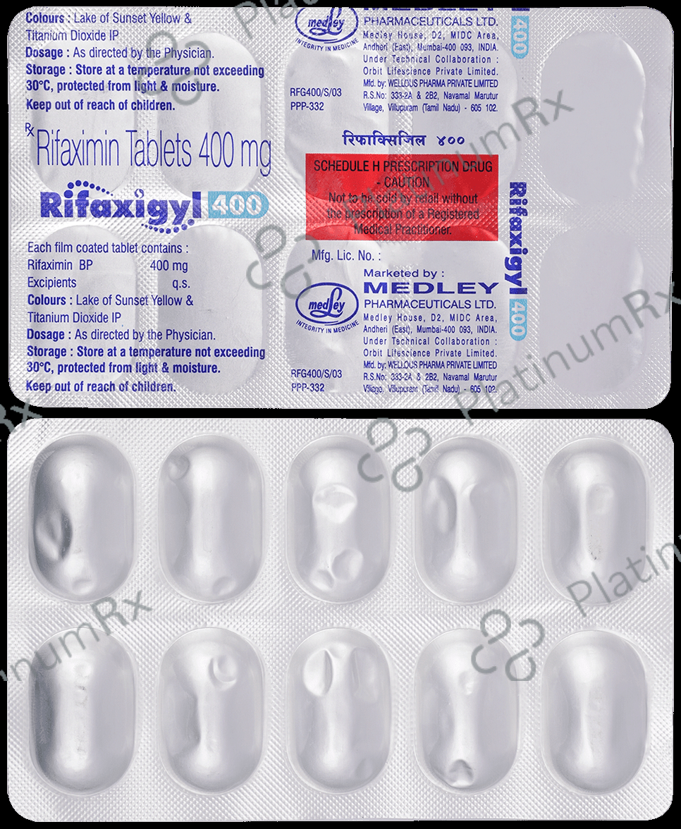 Rifaxigyl 400mg Tablet 10s