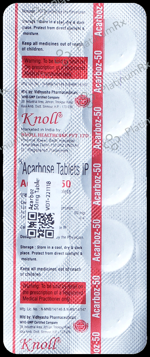 Acarboz 50mg Tablet 10s