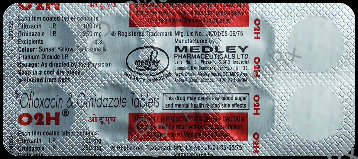 O2H 100/250mg Tablet 10s