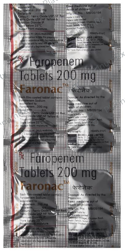 Faronac 200mg Tablet 6s