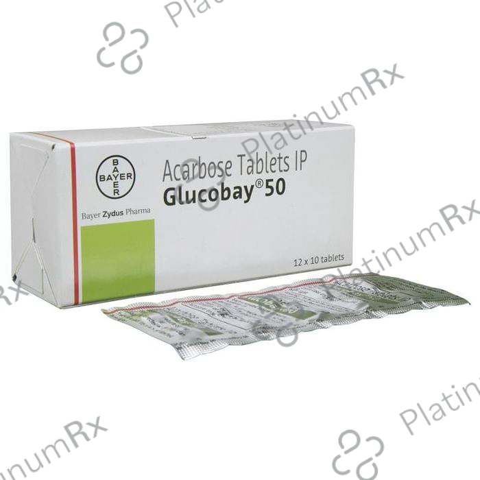 Glucobay 50mg Tablet 10s