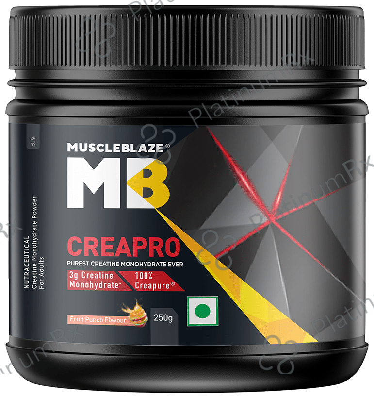 MuscleBlaze Creapro Creatine - With Creapure for Lean Muscles, Energy & Strength - Fruit Punch