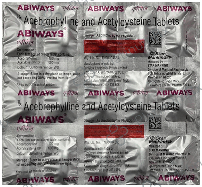 Abiways 100/600mg Tablet 15s