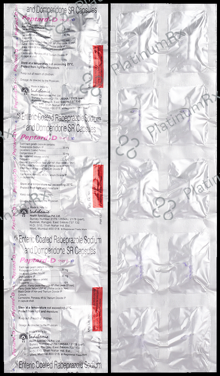 Peptard D 30/20mg Capsule SR 10s