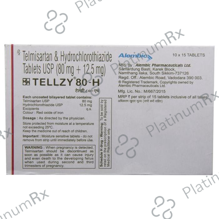 Tellzy 80 H 12.5/80mg Tablet 15s