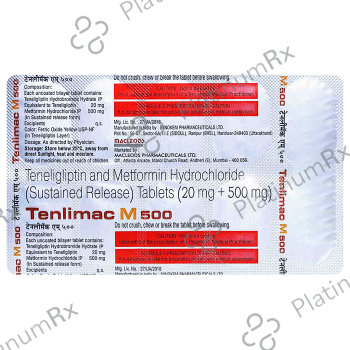 Tenlimac M 500/20mg Tablet SR 15s