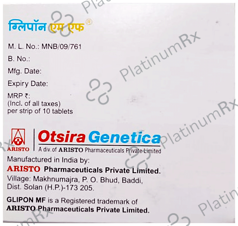 Glipon MF 500/20mg Tablet PR 10s