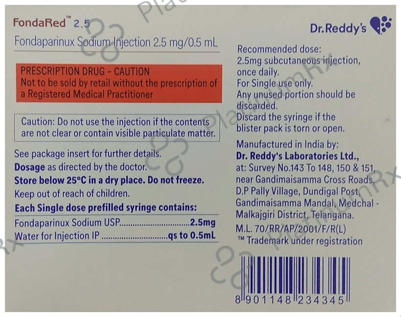Fondared 2.5mg Injection 1s