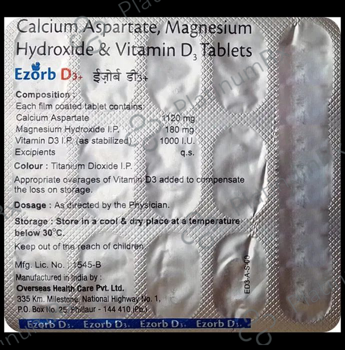 Ezorb D3 Plus Tablet 15s