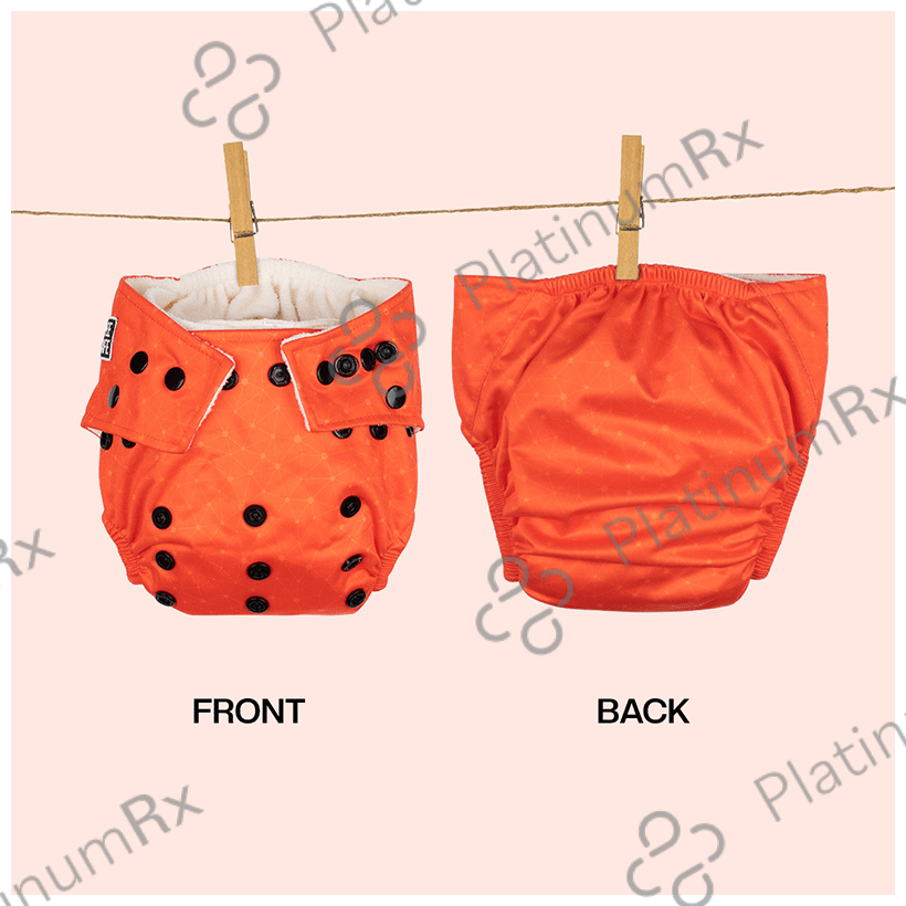 Pee Safe Junior Reusable Baby Diaper Pads with Two Booster pads Red Web