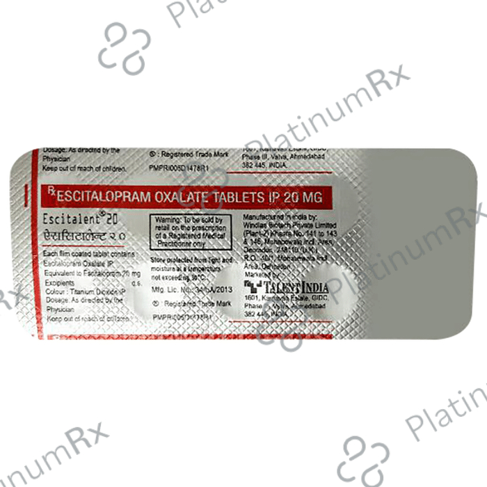 Escitalent 20 Tablet