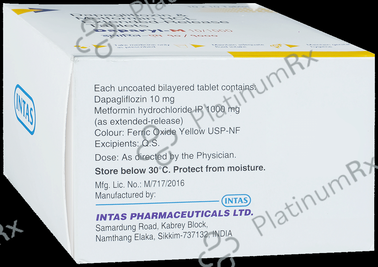 Daparyl M 10/1000mg Tablet ER 10s