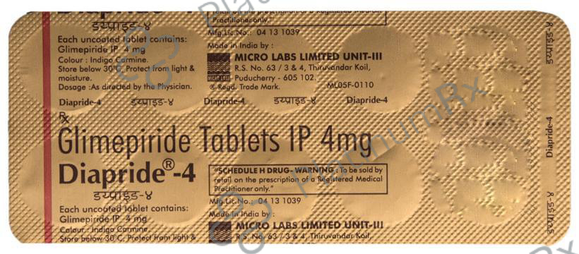 Diapride 4mg Tablet 10s