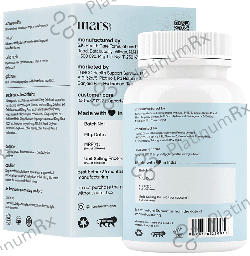Mars Surge Max Capsule 60 capsules Capsule TGHCO Health Support Services Private Limited
