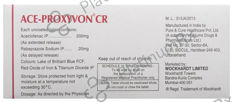 Ace Proxyvon 200/20mg CR Tablet 10s