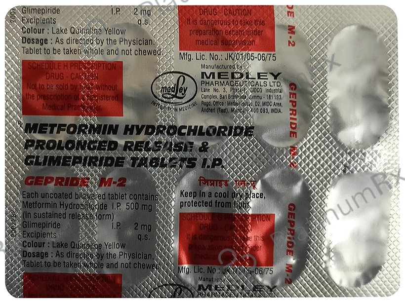 Gepride M2/500mg Tablet PR 10s