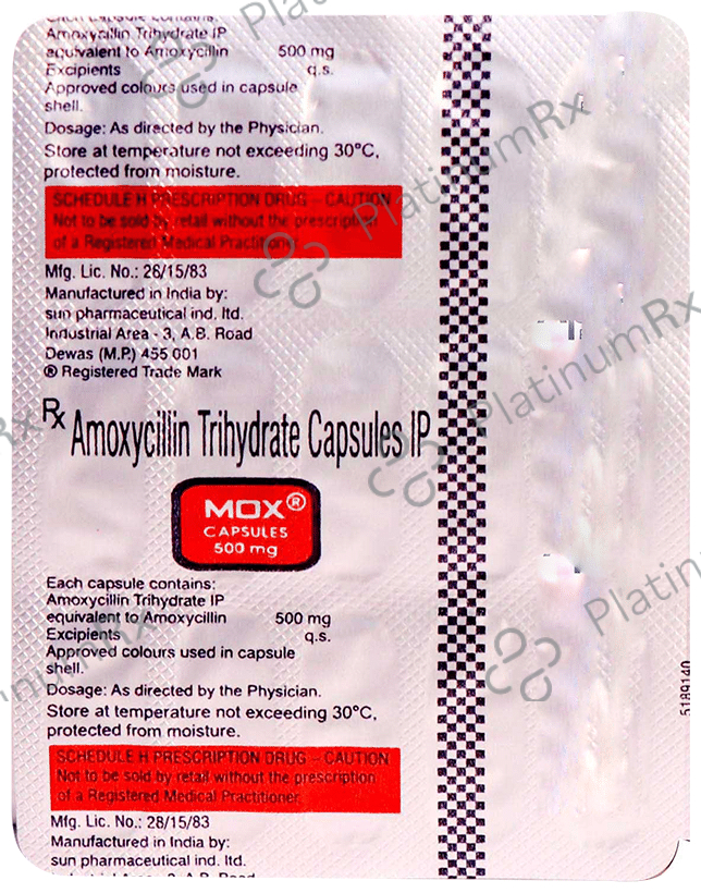 Mox 500mg Capsule 15s