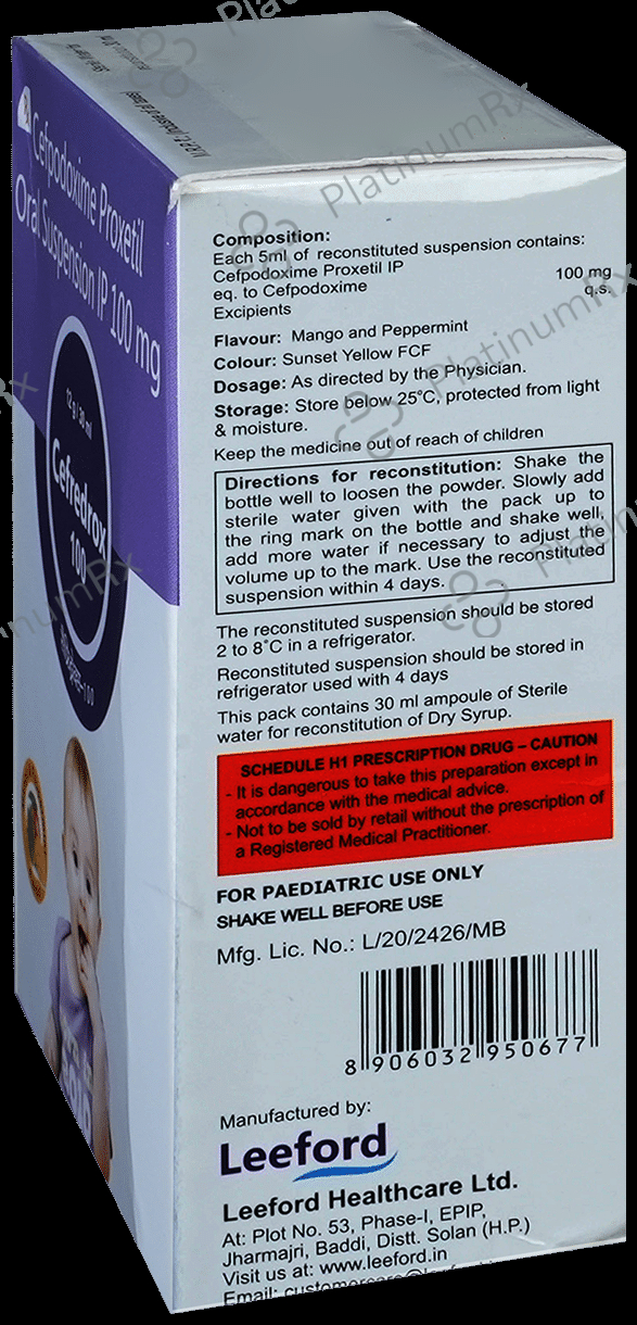 Cefredrox 100mg Syrup