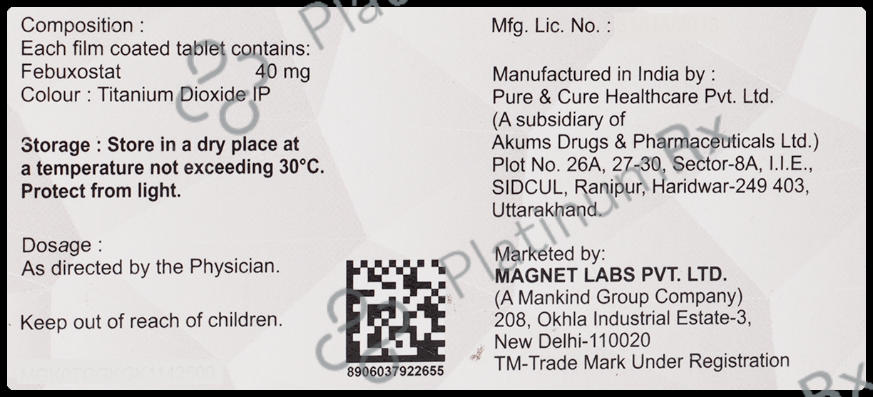 Febuhelp 40mg Tablet 10s