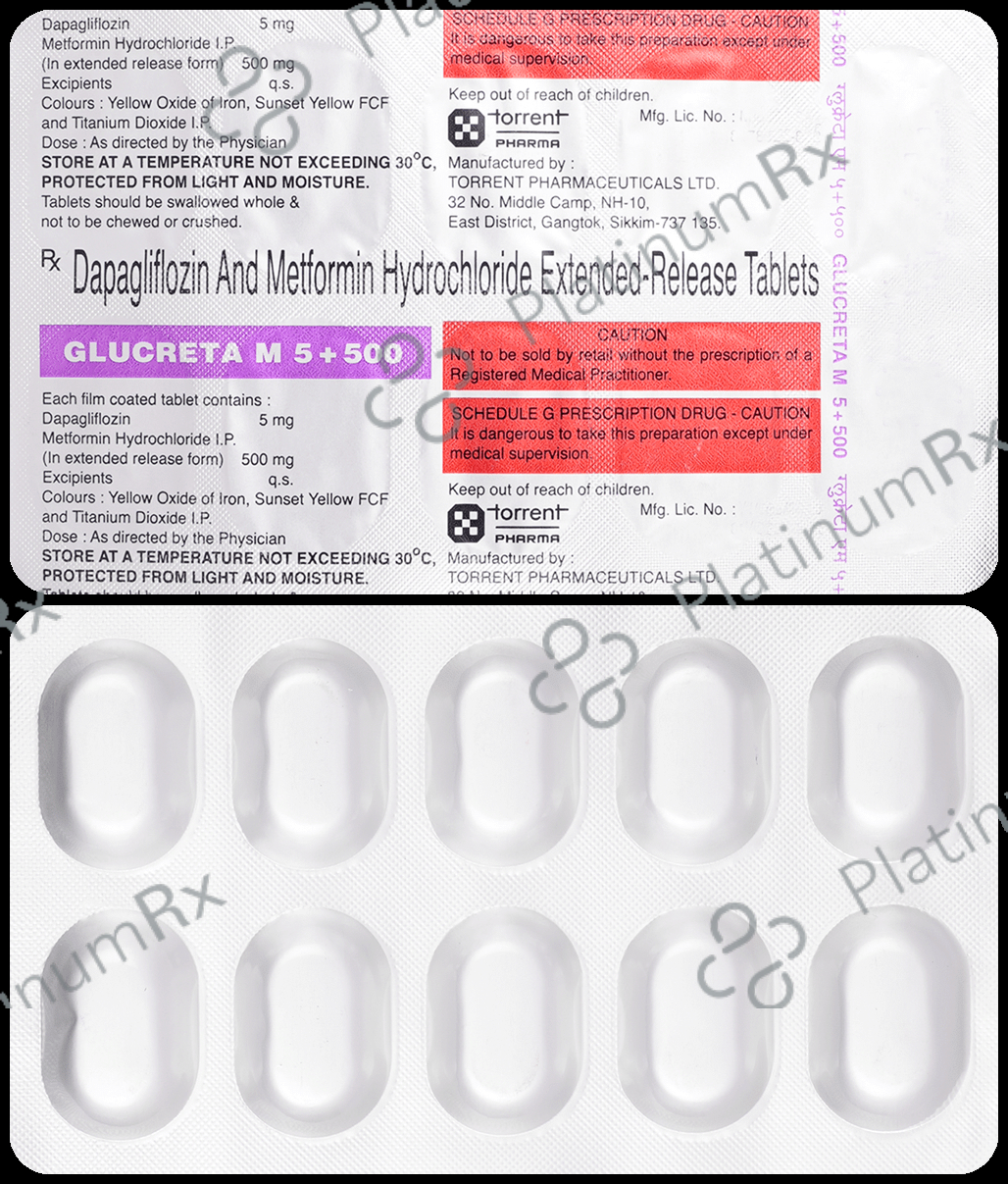 Glucreta M 5/500mg Tablet ER 10s