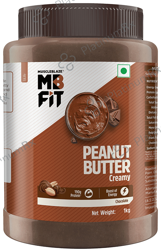 MuscleBlaze MB Fit Chocolate Peanut with High Protein & Fibre - Butter Creamy 1 kg