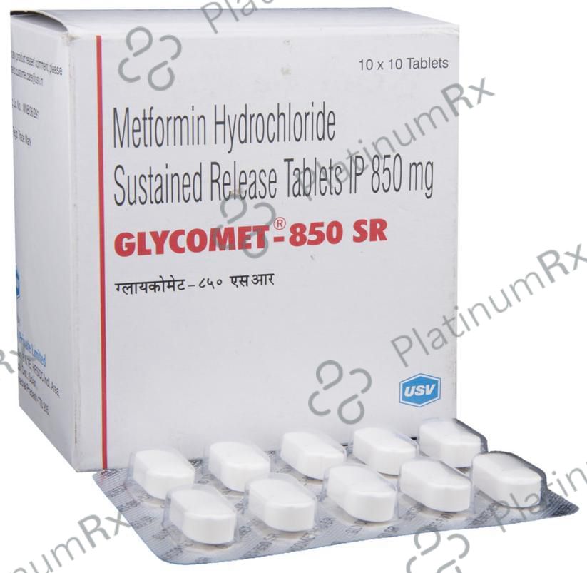 Glycomet 850mg SR Tablet 10s