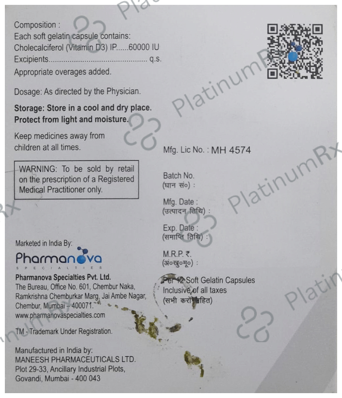 D3 Base 60K Soft Gelatin Capsule