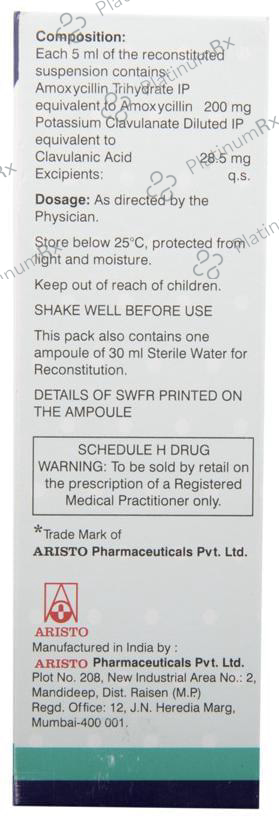 Mega CV 228.5mg Dry Syrup 30ml
