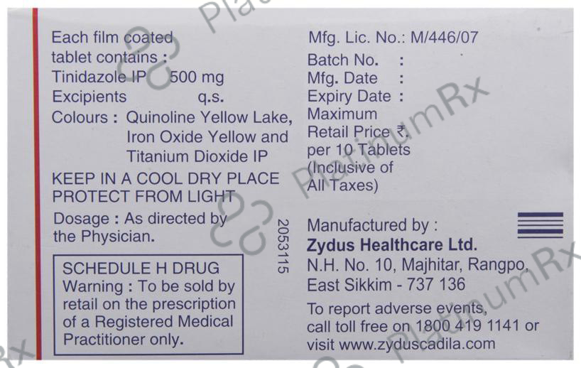 Tiniba 500mg Tablet 10s