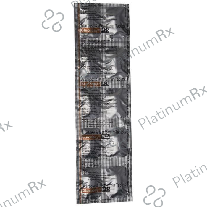 Glucobay M 25/500mg Tablet 10s