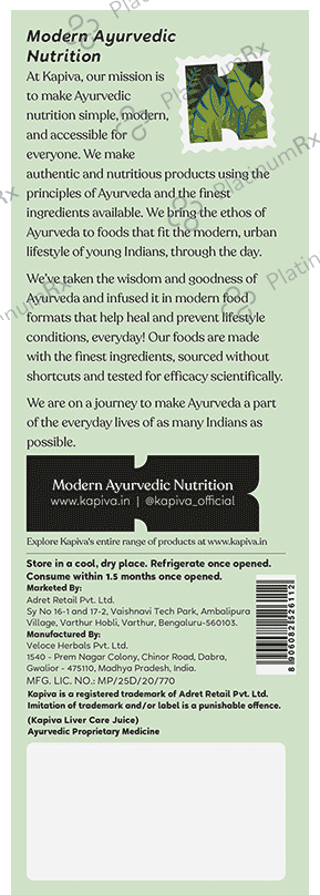 Kapiva Liver Care Juice - Anti-oxidant Rich Supplement - 5 Ayurvedic Herbs to Benefit Liver Health Juice