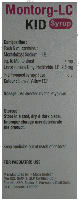 Montorg-LC Kid Syrup