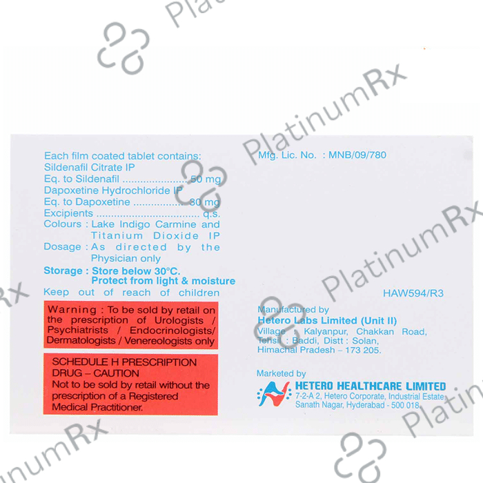 DA Sutra 50/30mg Tablet 4s