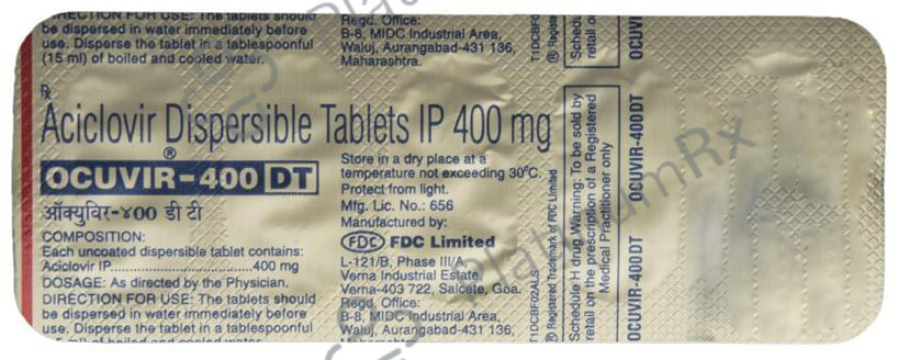 Ocuvir 400mg DT Tablet 5s