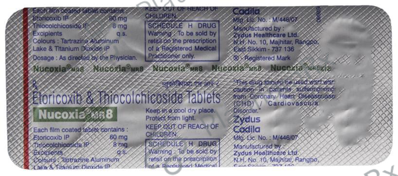 Nucoxia MR 60/8mg Tablet 10s
